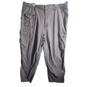 VTG Old Navy Cargo Pants Men's‎ 42x31 Gray Cotton Zip Pockets Relaxed Fit VTG